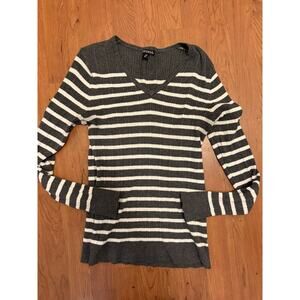 George Women’s Y2K fitted striped sweater ribbed long sleeve large back 2 school